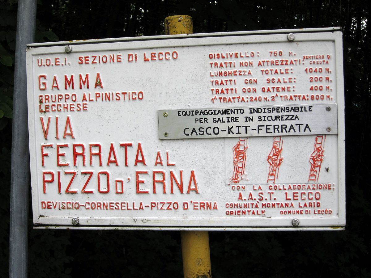Gamma via ferrata Italy