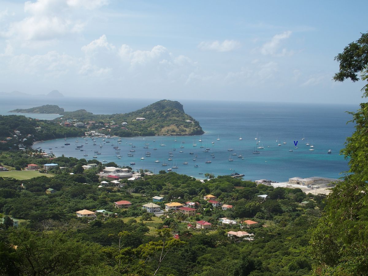 Tyrrel bay Carriacou Grenada sailing boat anchoring