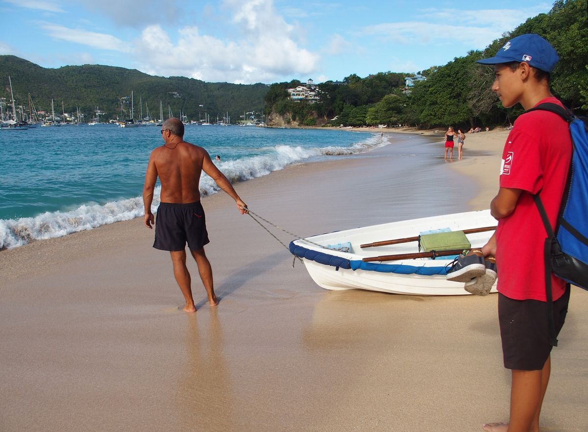 homokos tengerpart Bequia 